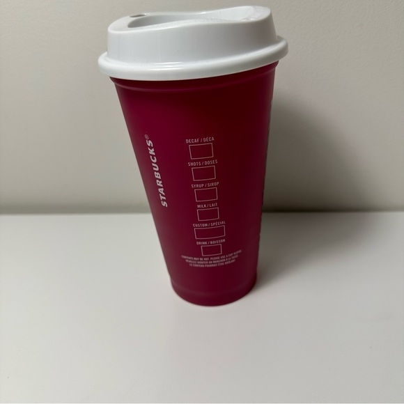 Set of 4 plastic reusable Starbucks plastic coffee cups - Picture 6 of 12